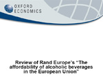 Review by Oxford Economics of Rand Europe’s report on “The affordability of alcoholic beverages in the European Union”