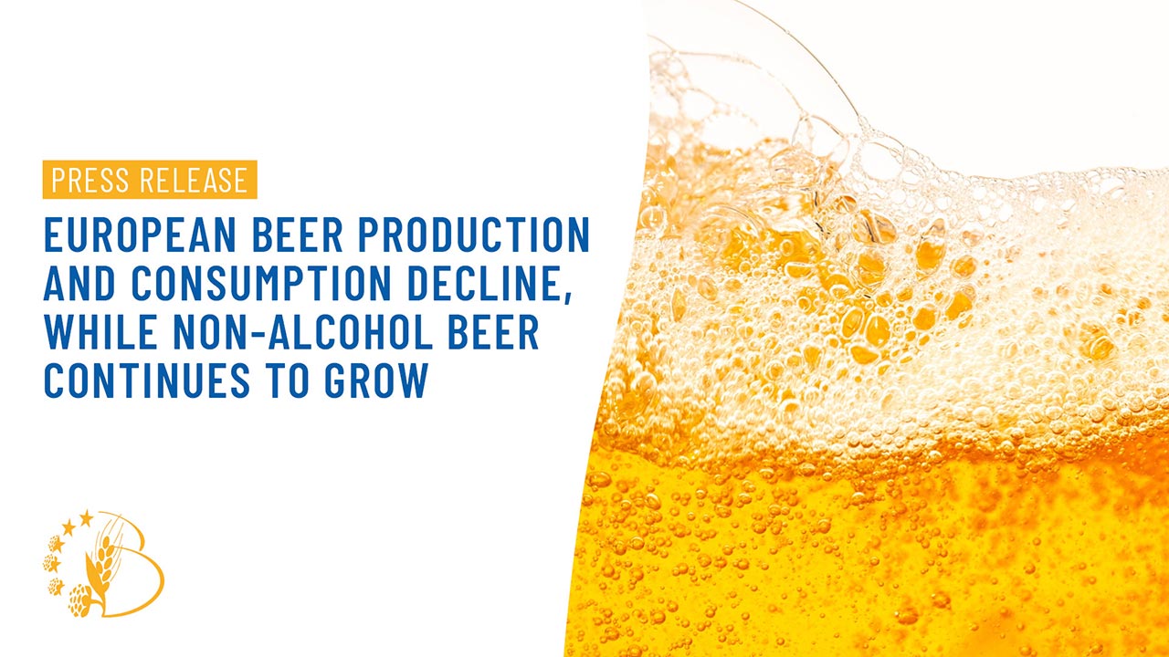 European beer production and consumption decline, while non-alcohol beer continues to grow